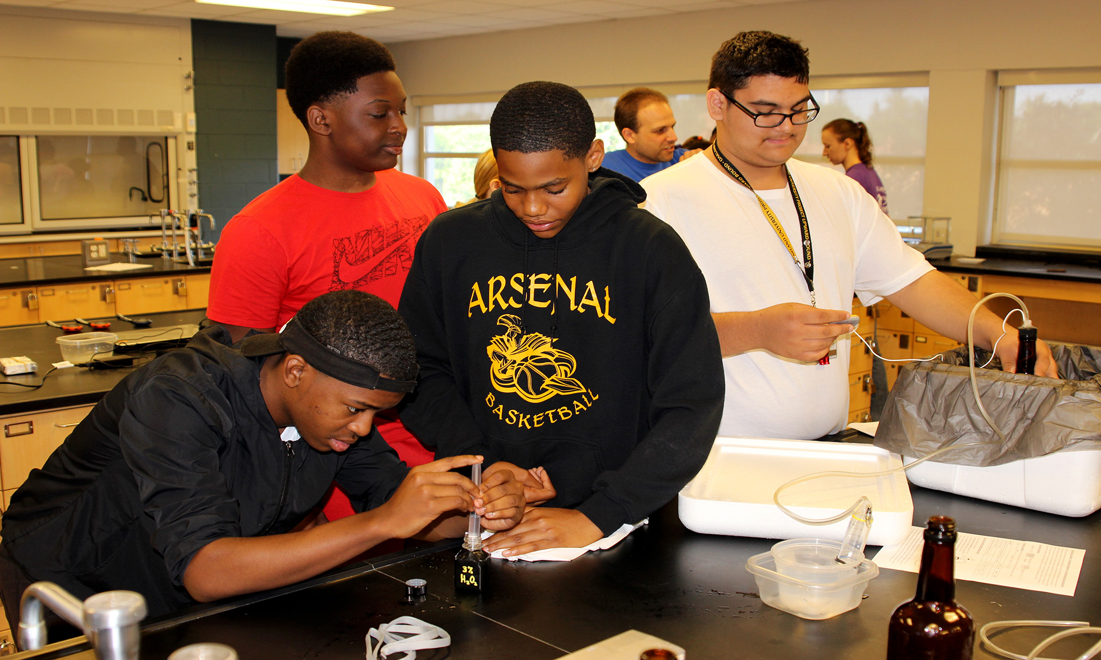 Project Upward Bound students explore sciences at OU under auspices of NSF grant 