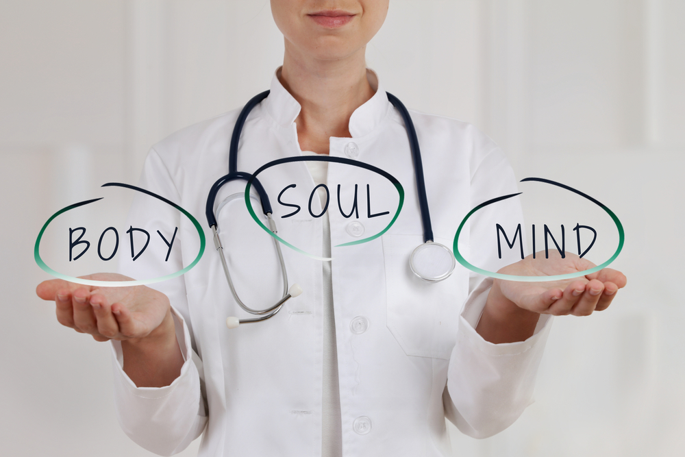 An image of a doctor and body, mind, and soul