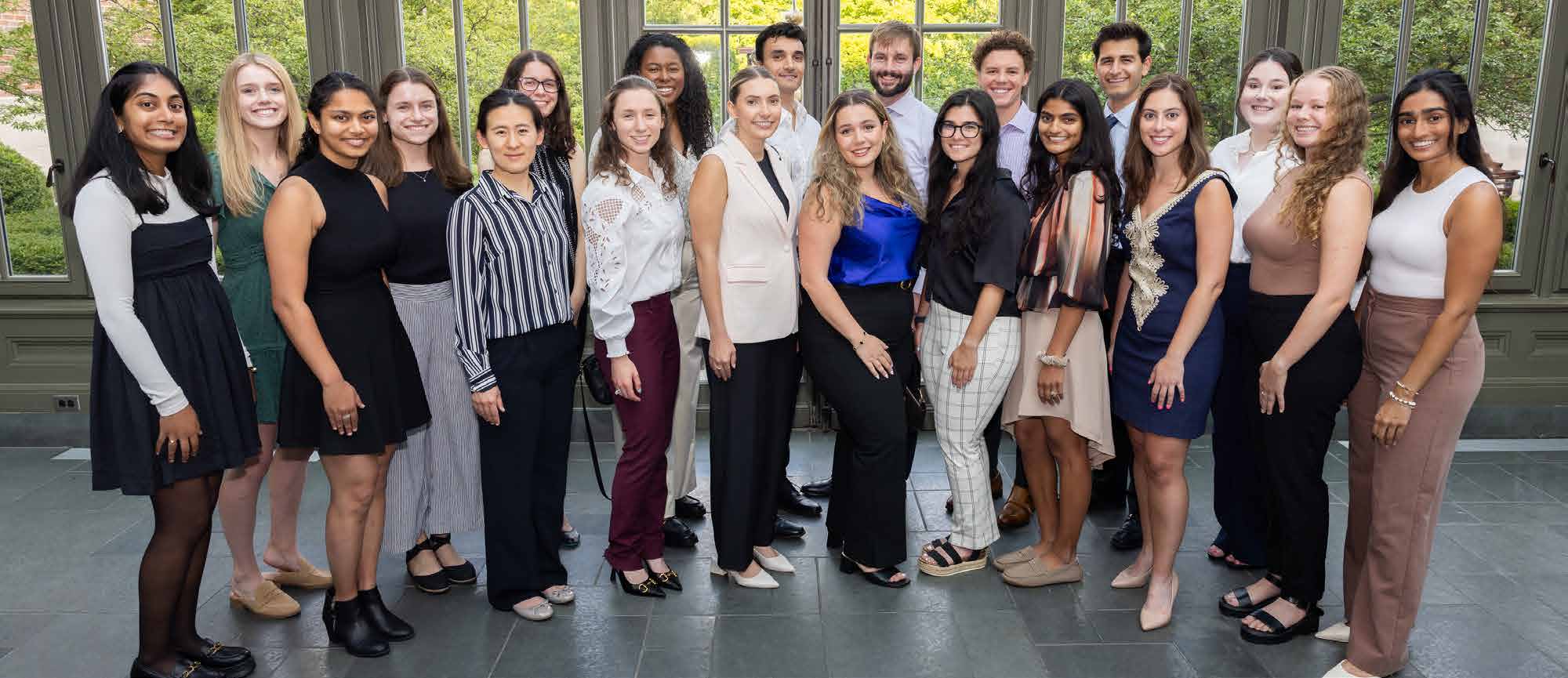 A group photo of endowment faculty and recipients