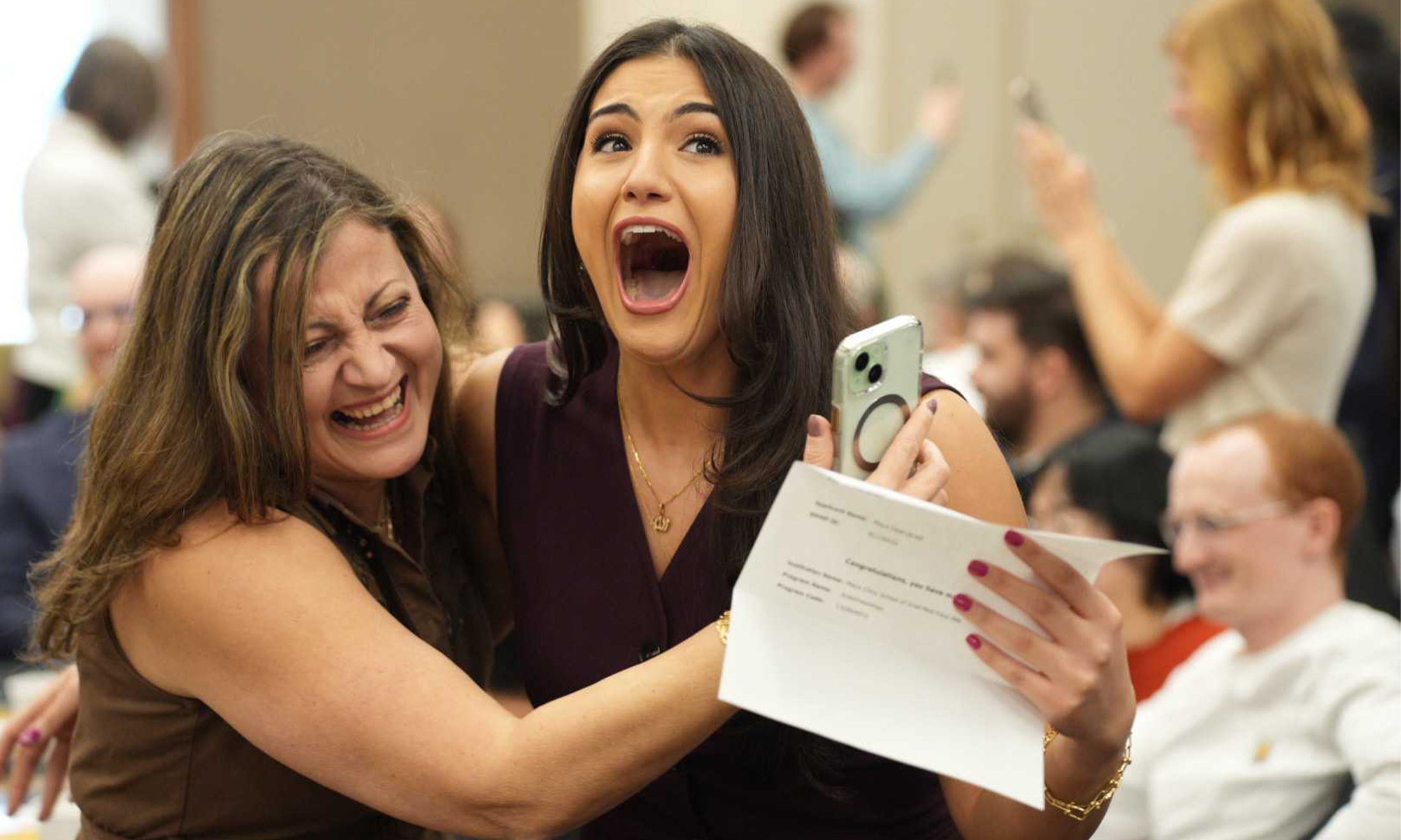 Maya Jaradi celebrates after learning where she matched