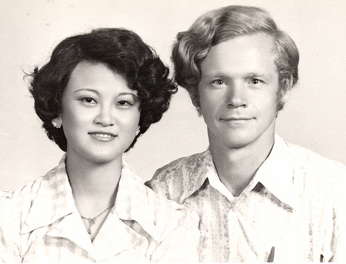 An old photograph of Marie and Chris King