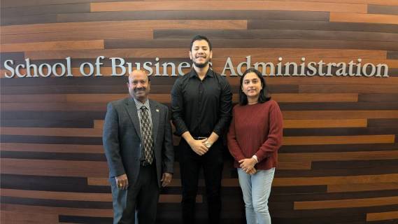 Professor Vijayan Sugumaran, Alex Ordonez, and Aswini Sivakumar