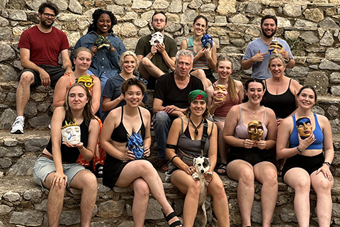 The Burial at Theatre students took classes with Greek master teachers and Oakland professorsThebes