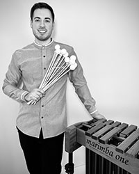 Photo of Justin Lamb (black & white)