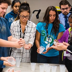 Image of students working together
