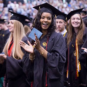 Students at graduation