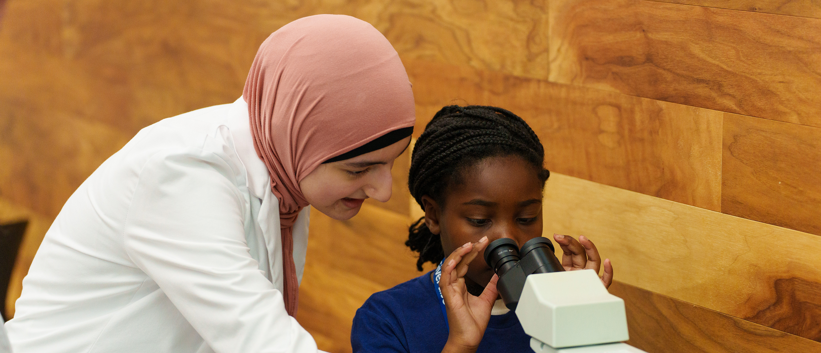 An image of a student at a community event