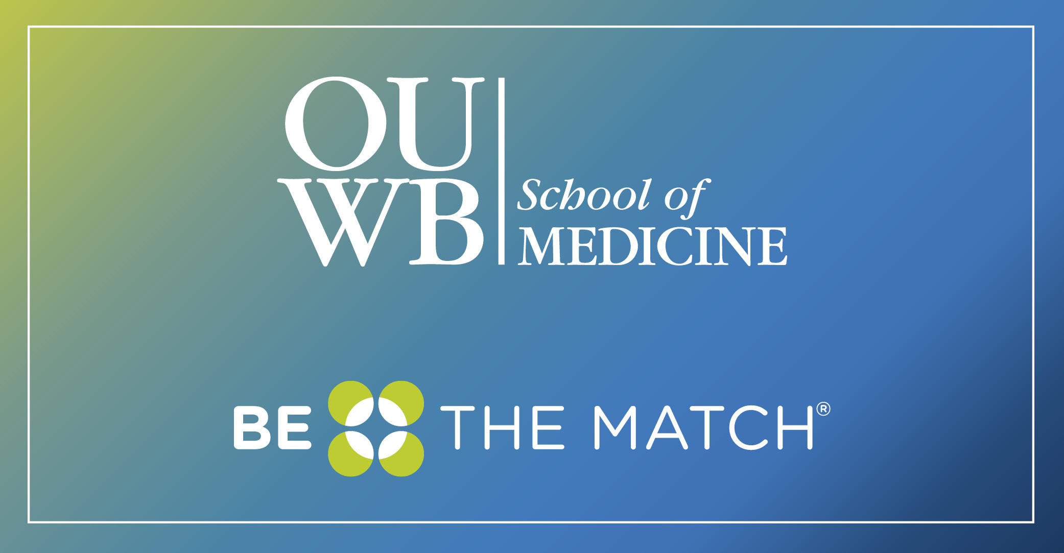 An image of the OUWB logo and Be the Match logo