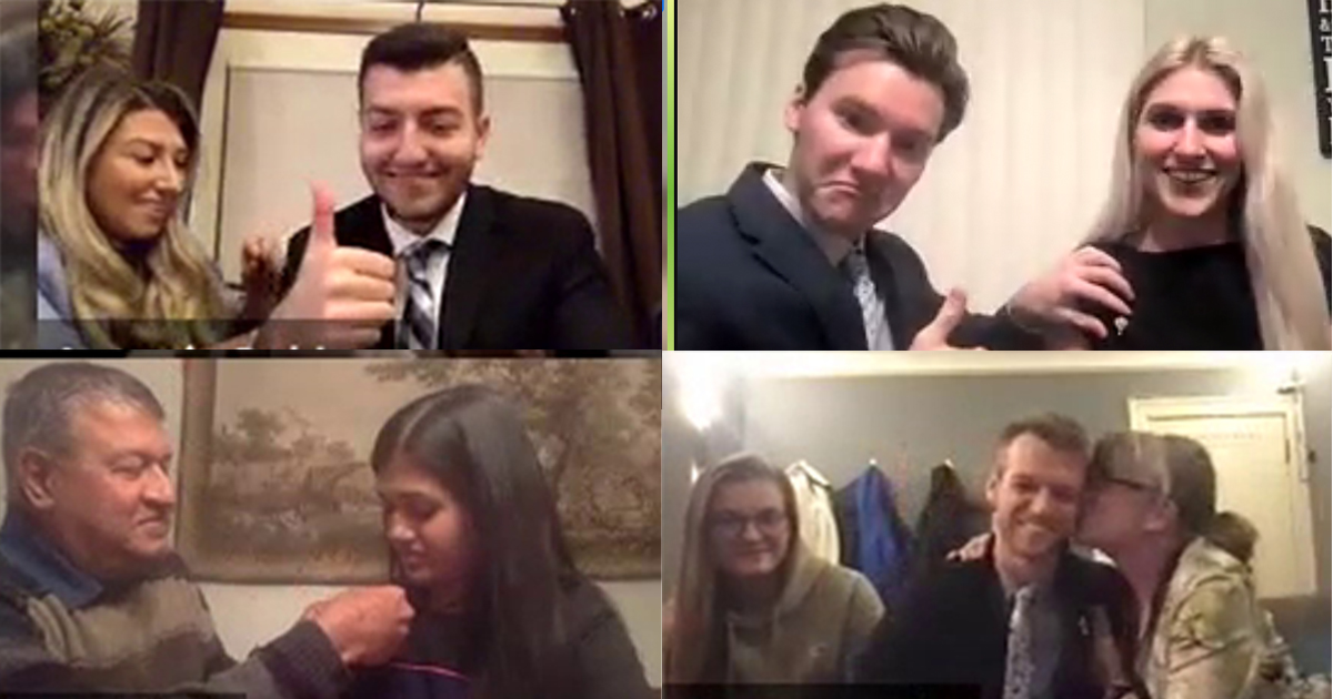 A collection of screenshots from the online event