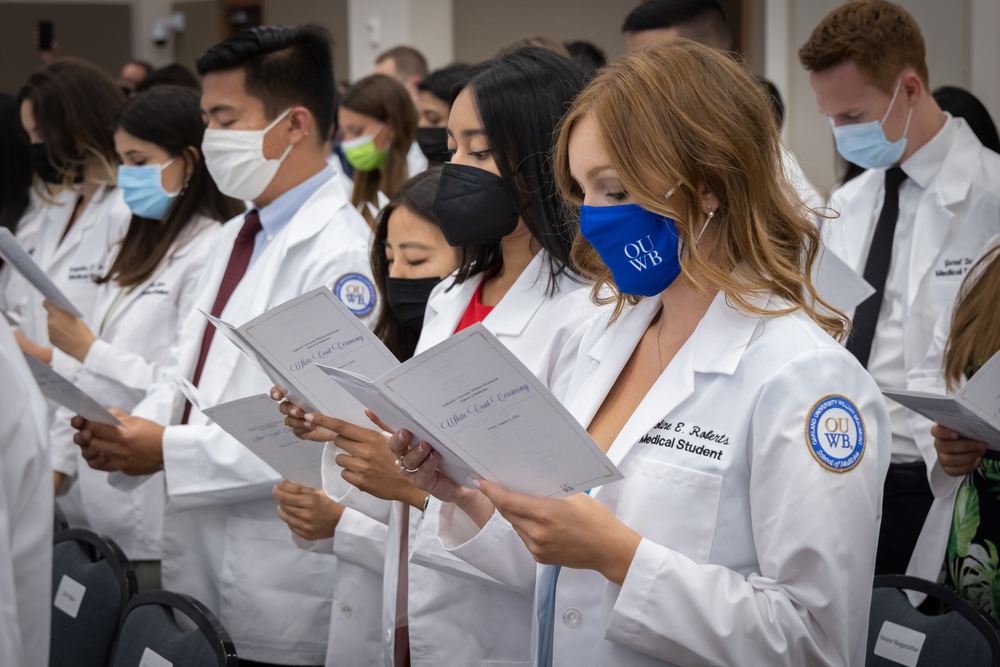 An image from the 2021 white coat ceremony