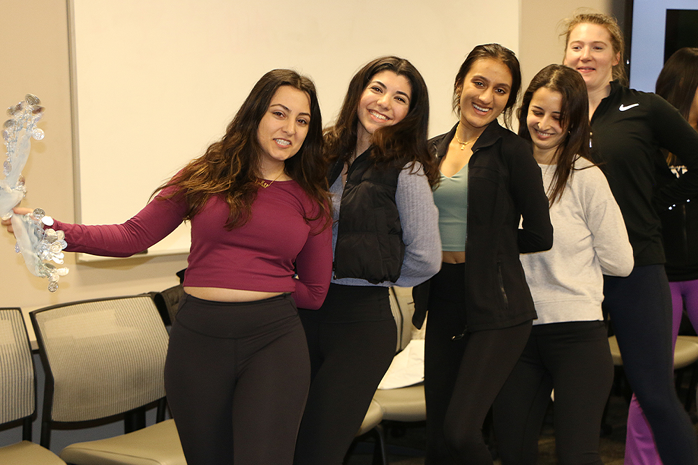 An image of students at the dance event