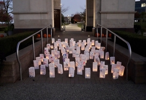 An image of luminaries at Elliott Tower