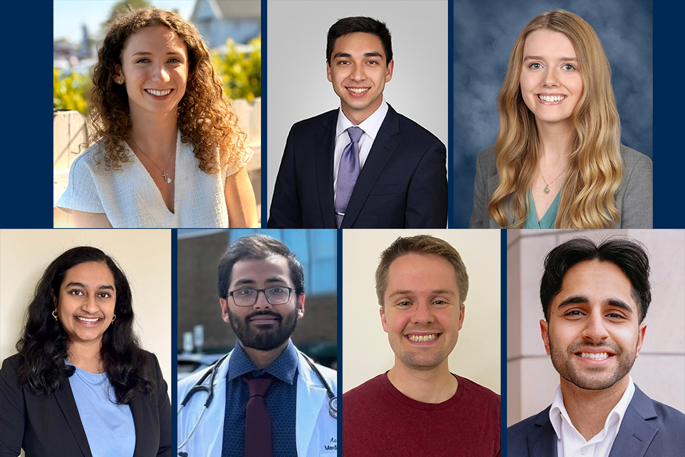 The seven students named outstanding for 2024-25