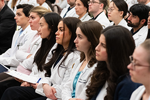 First-year OUWB med students at the memorial