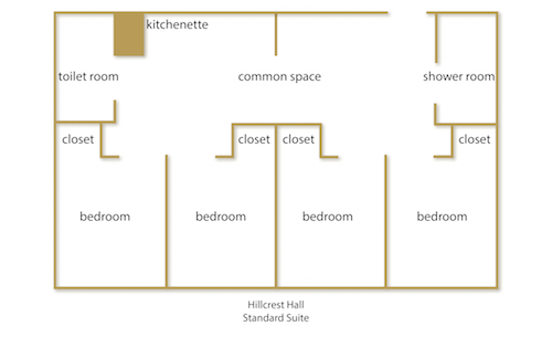 Hillcrest Hall Standard Suite